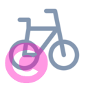 vehicle bicycle 20 regular fluent font icon | vivre-motion