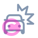 vehicle car collision 20 regular fluent font icon | vivre-motion