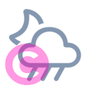 weather rain showers night 20 regular fluent font icon | vivre-motion