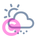 weather snow shower day 20 regular fluent font icon | vivre-motion