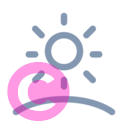 weather sunny high 20 regular fluent font icon | vivre-motion