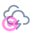 weather thunderstorm 20 regular fluent font icon | vivre-motion