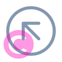 arrow circle up left 20 regular fluent font icon | vivre-motion