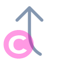 arrow curve up left 20 regular fluent font icon | vivre-motion