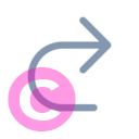 arrow hook up right 20 regular fluent font icon | vivre-motion