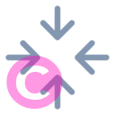 arrow move inward 20 regular fluent font icon | vivre-motion