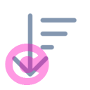 arrow sort down lines 20 regular fluent font icon | vivre-motion
