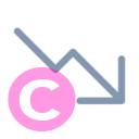 arrow trending down 20 regular fluent font icon | vivre-motion