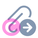 attach arrow right 20 regular fluent font icon | vivre-motion