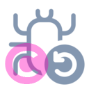 bug arrow counterclockwise 20 regular fluent font icon | vivre-motion