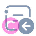 channel arrow left 20 regular fluent font icon | vivre-motion