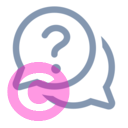 chat bubbles question 20 regular fluent font icon | vivre-motion