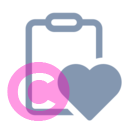 clipboard heart 20 regular fluent font icon | vivre-motion