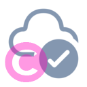 cloud checkmark 20 regular fluent font icon | vivre-motion