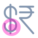 currency dollar rupee 20 regular fluent font icon | vivre-motion