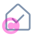home checkmark 20 regular fluent font icon | vivre-motion