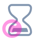 hourglass one quarter 20 regular fluent font icon | vivre-motion
