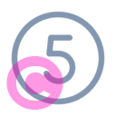 number circle 5 20 regular fluent font icon | vivre-motion