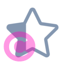 star one quarter 20 regular fluent font icon | vivre-motion