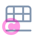 table stack below 20 regular fluent font icon | vivre-motion