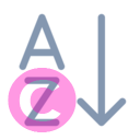 text sort ascending 20 regular fluent font icon | vivre-motion