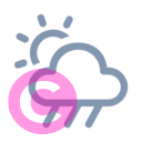 weather rain showers day 20 regular fluent font icon | vivre-motion