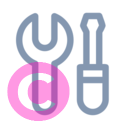 wrench screwdriver 20 regular fluent font icon | vivre-motion